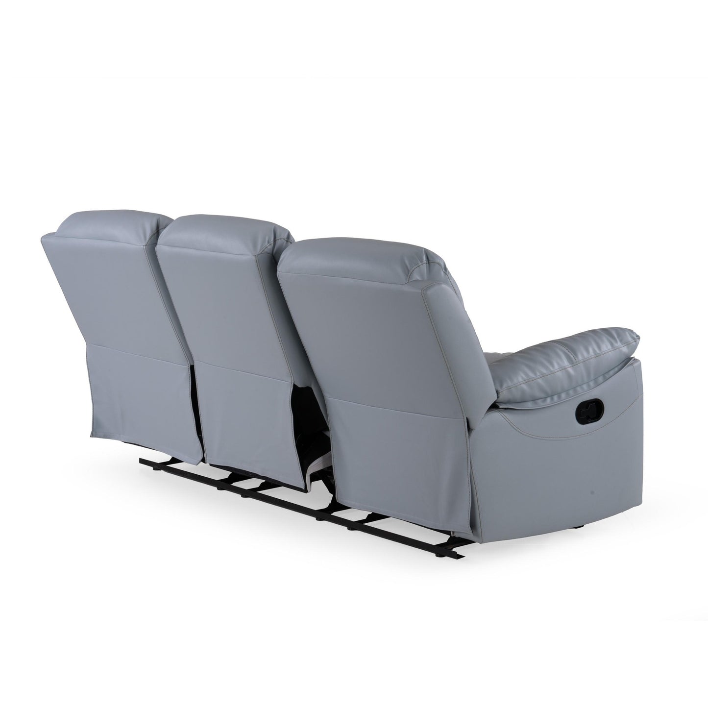 Alisio Leatherette 3 Seater Manual Reclining Sofa