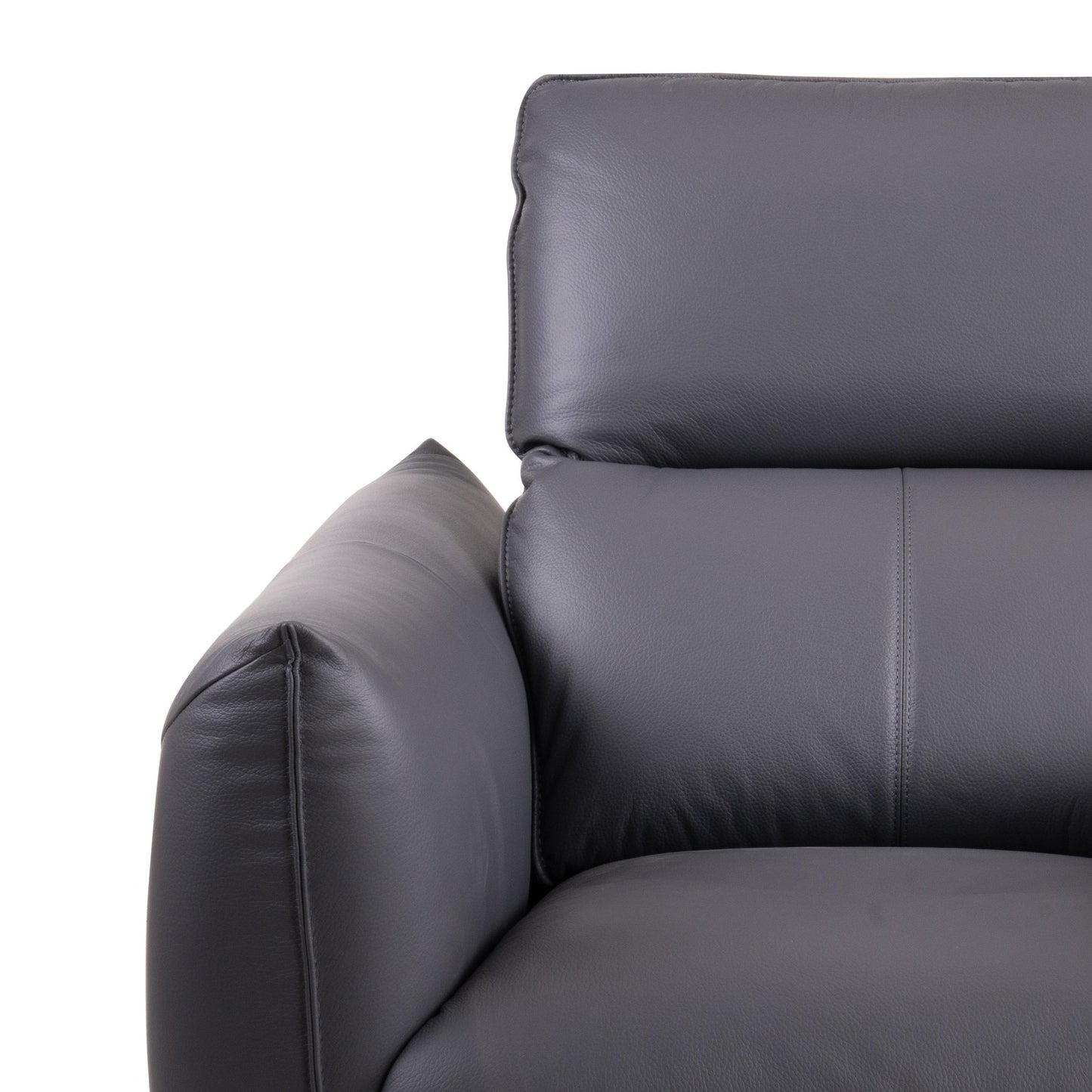 Arnett Leather 3 Seater Sofa with Adjustable Headrest