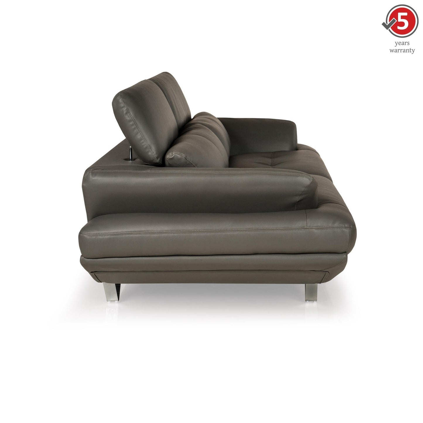 Orlando Leatherette 3 Seater Sofa with Adjustable Headrest