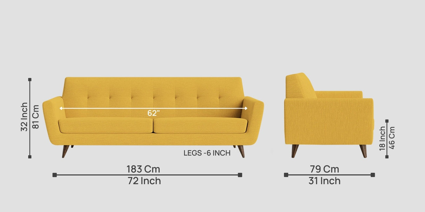 Jasmin Fabric 3 Seater Sofa