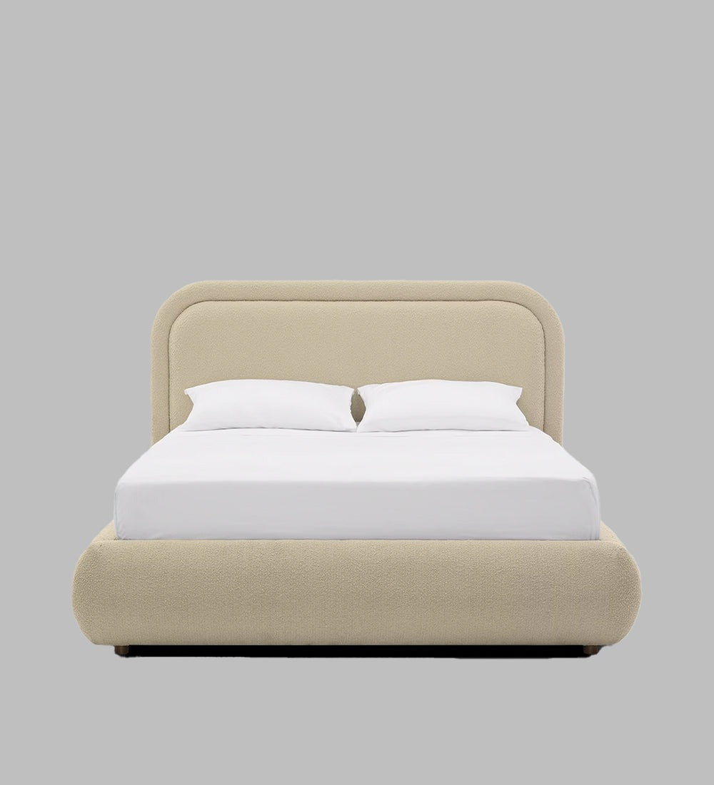 Luno Boucle Fabric King Size Bed