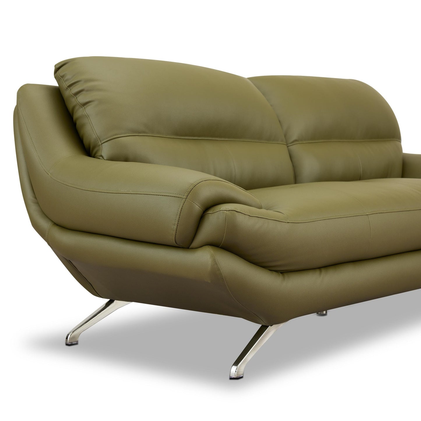 Clarkson Leatherette 3 Seater Sofa in Olive Green