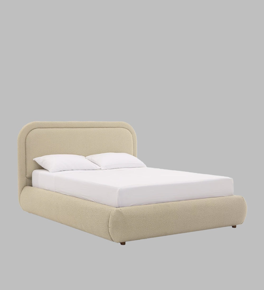 Luno Boucle Fabric Queen Size Bed
