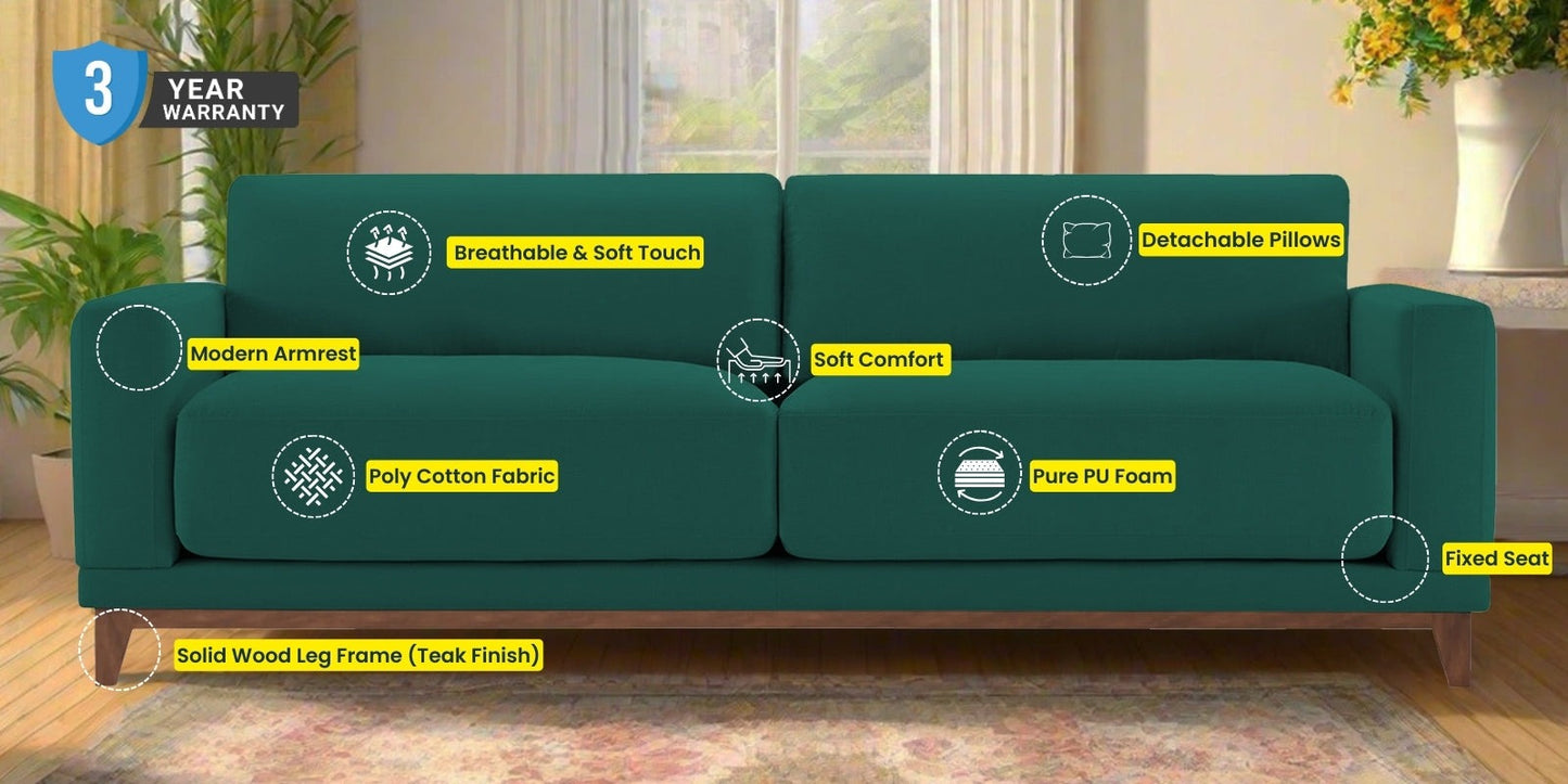 Esha Fabric 3 Seater Sofa