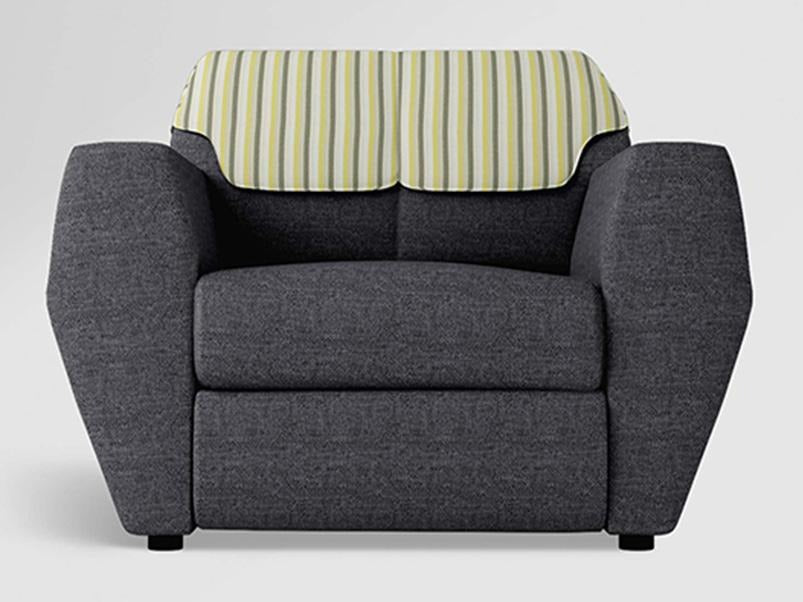 Facet 1 Seater Sofa Fabric Steel Grey
