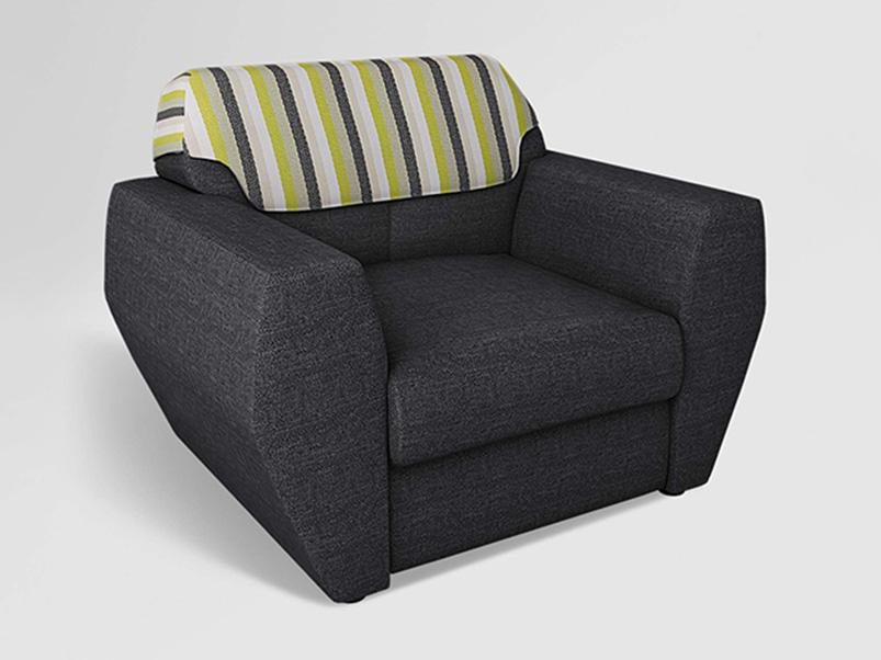 Facet 1 Seater Sofa Fabric Steel Grey