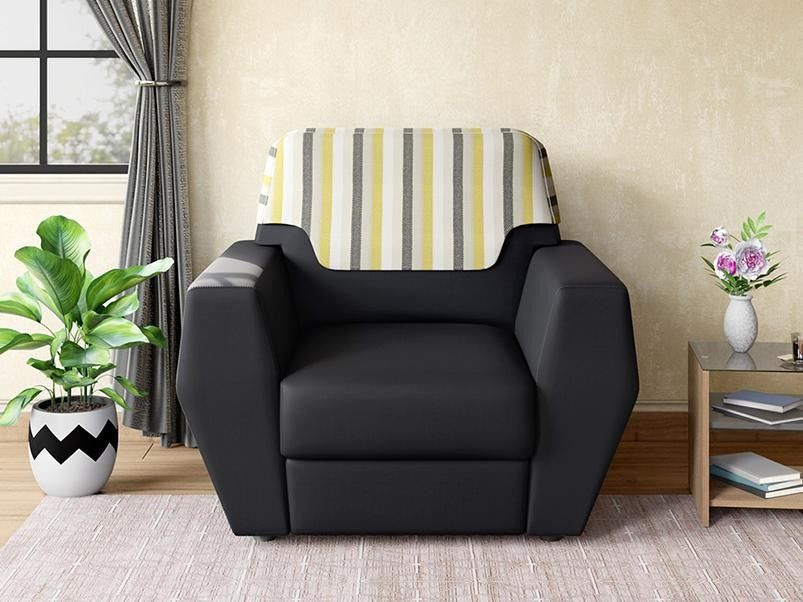 Facet 1 Seater Sofa Fabric Steel Grey