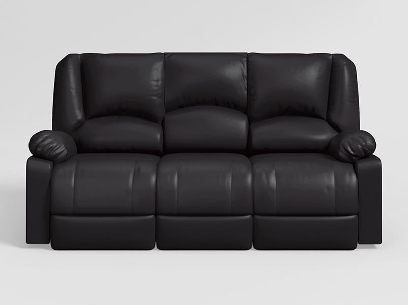 Rhine V3 3 Seater Recliner Synthetic Leather Brown