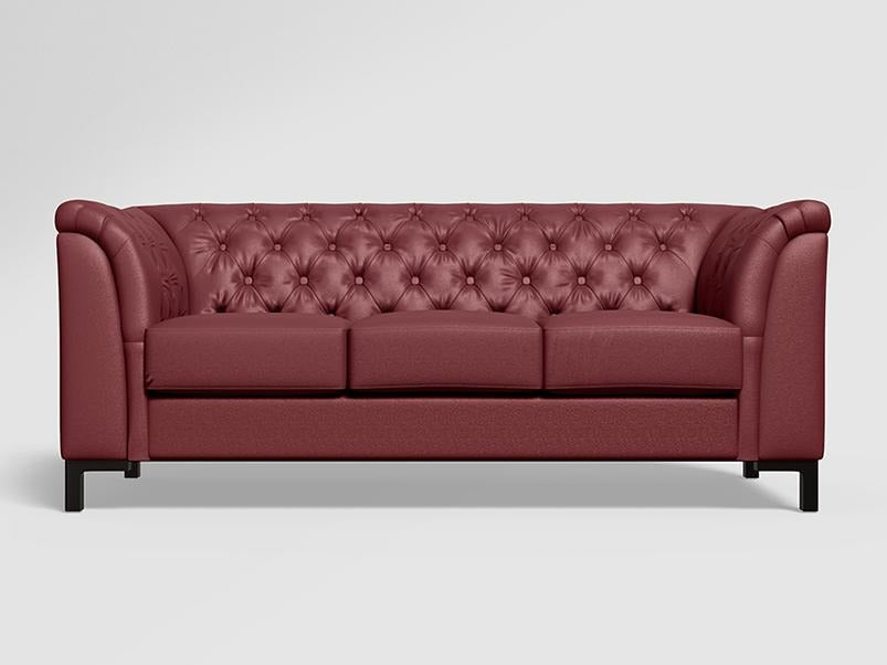 Majesta Plus 3 Seater sofa Leather Cherry