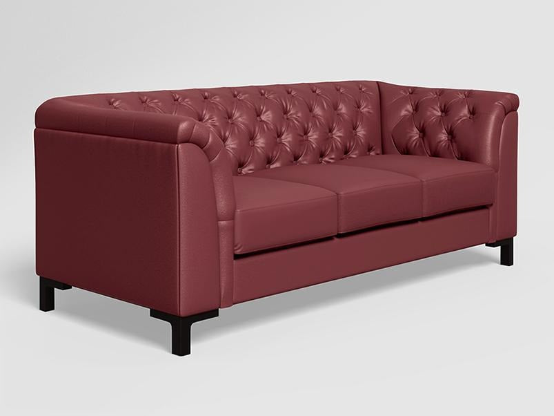 Majesta Plus 3 Seater sofa Leather Cherry