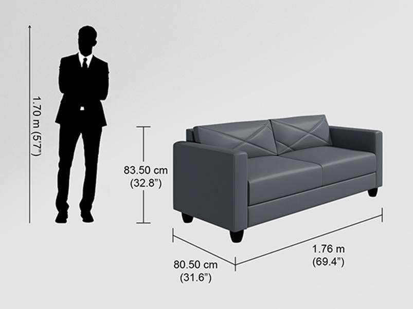 Quad Sofas Synthetic Leather Nimbus Grey