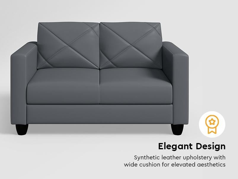 Quad Sofas Synthetic Leather Nimbus Grey