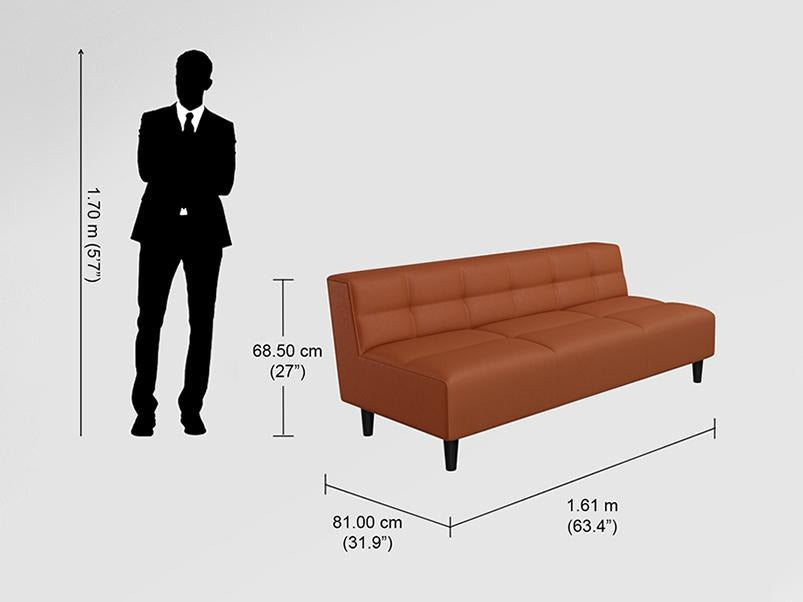Suez 3 Seater Synthetic Leather Sofa