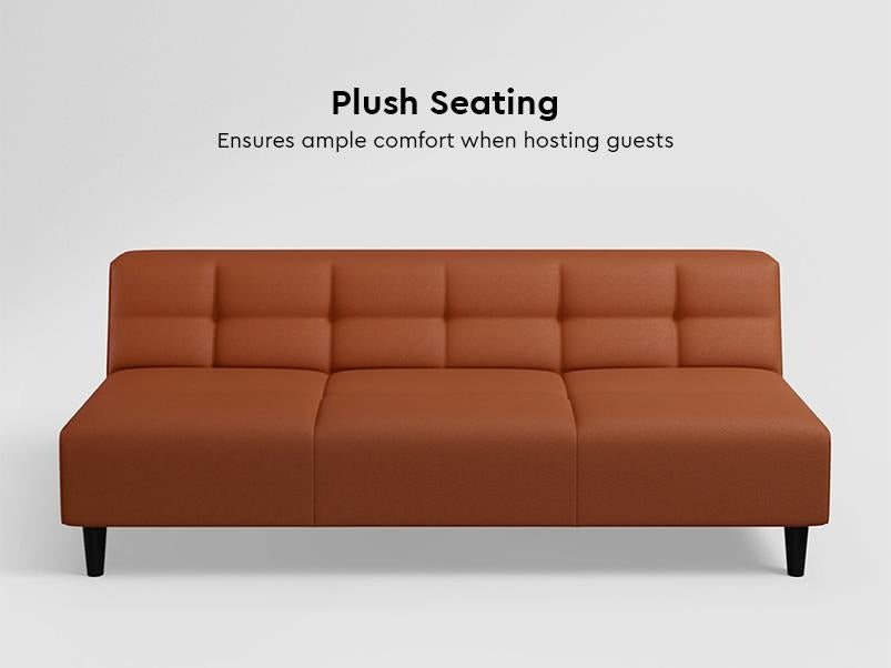 Suez 3 Seater Synthetic Leather Sofa