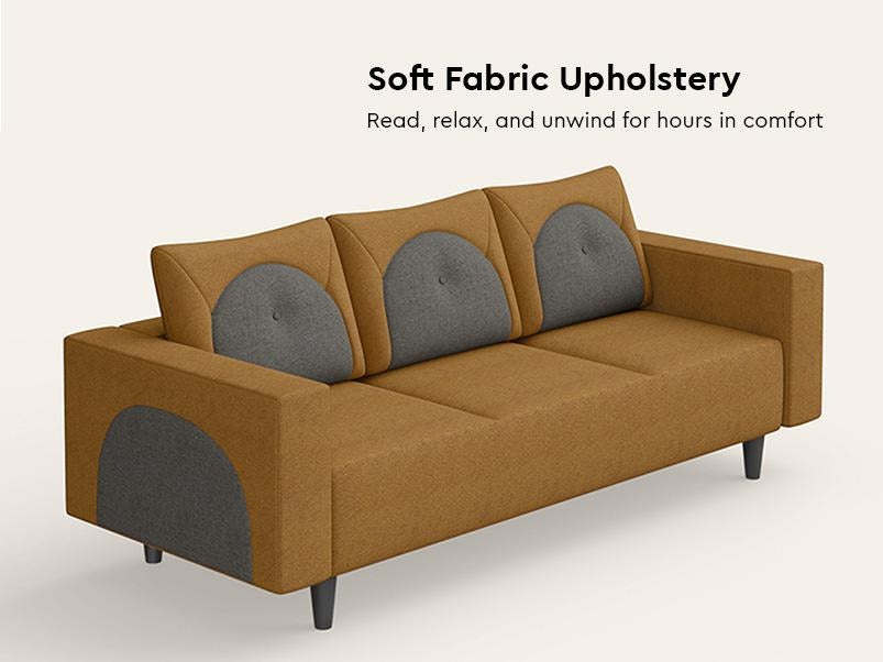 Cresco 3 Seater Fabric Sofa