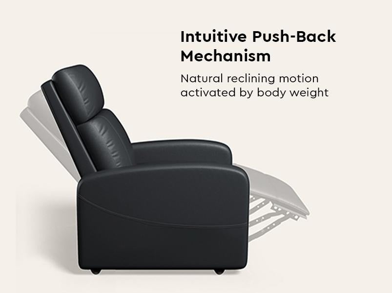 Snug Manual 1 Seater Synthetic Leather Recliner Sofa