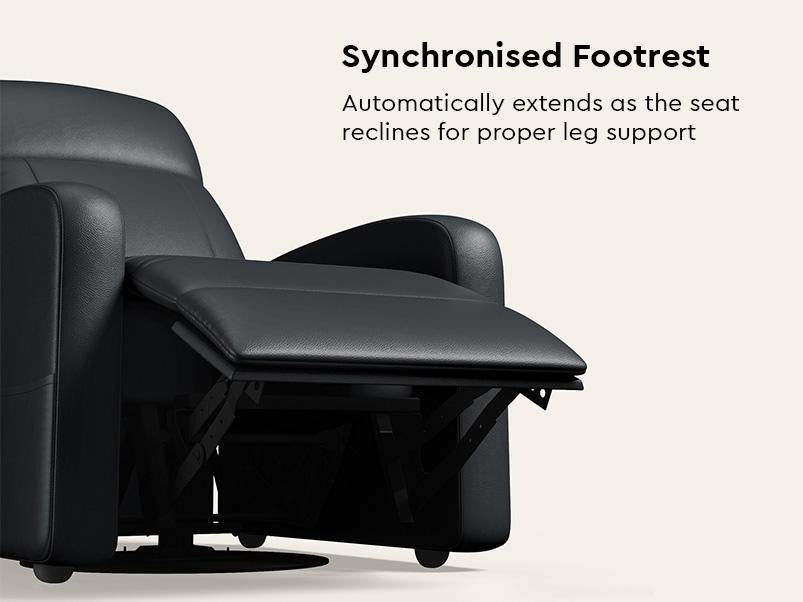 Snug Manual 1 Seater Synthetic Leather Recliner Sofa
