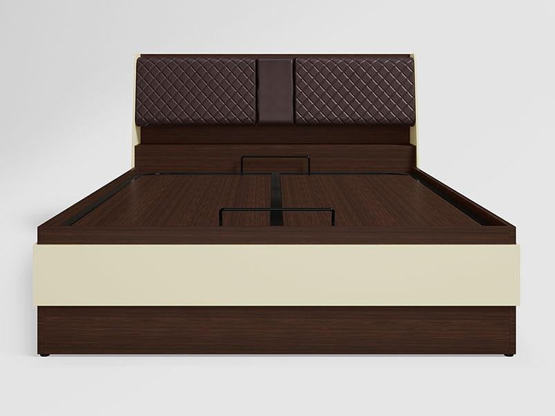 Aero King Size Bed With Upholstered Headboard and Hydraulic Storage