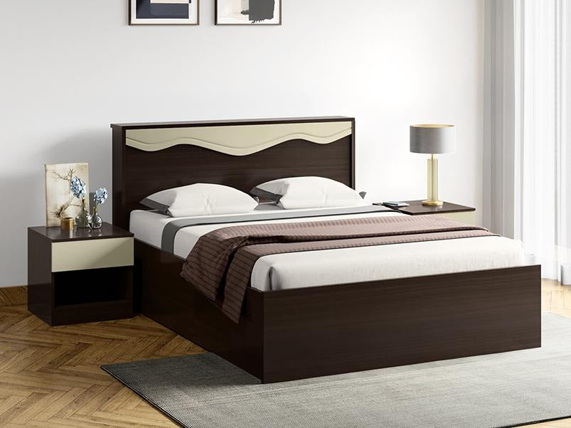 Vurv V2 King Size Engineered Wood Bed With Box Storage