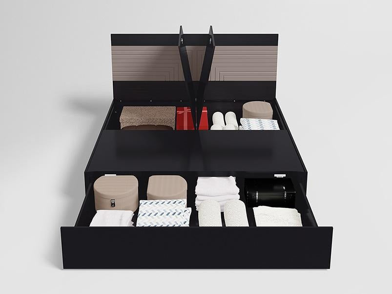 Apex V2 King Size Engineered Wood Bed with Pull-Out Storage