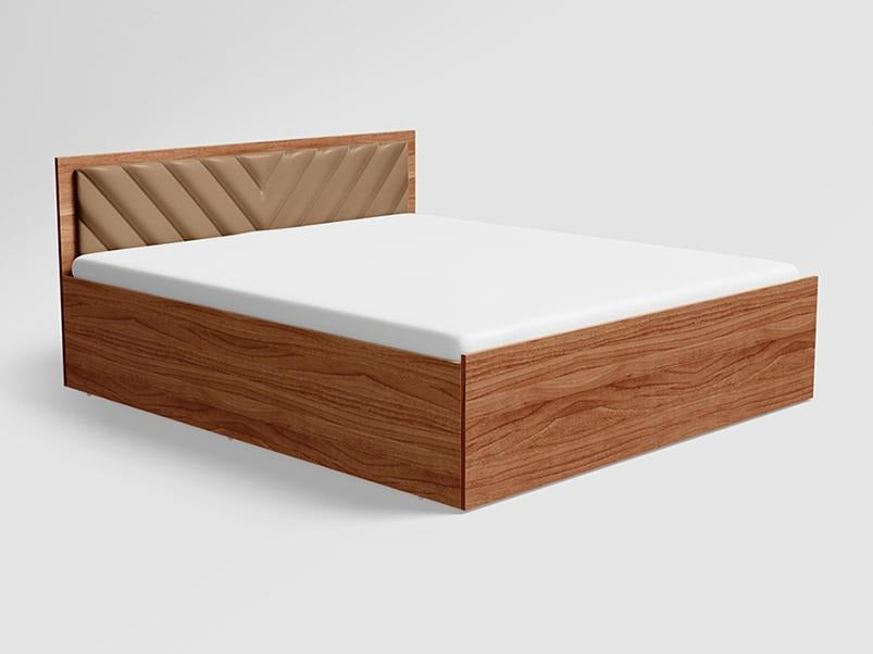 Alina Queen Size Bed With Upholstered Headboard Pullout & Box Storage