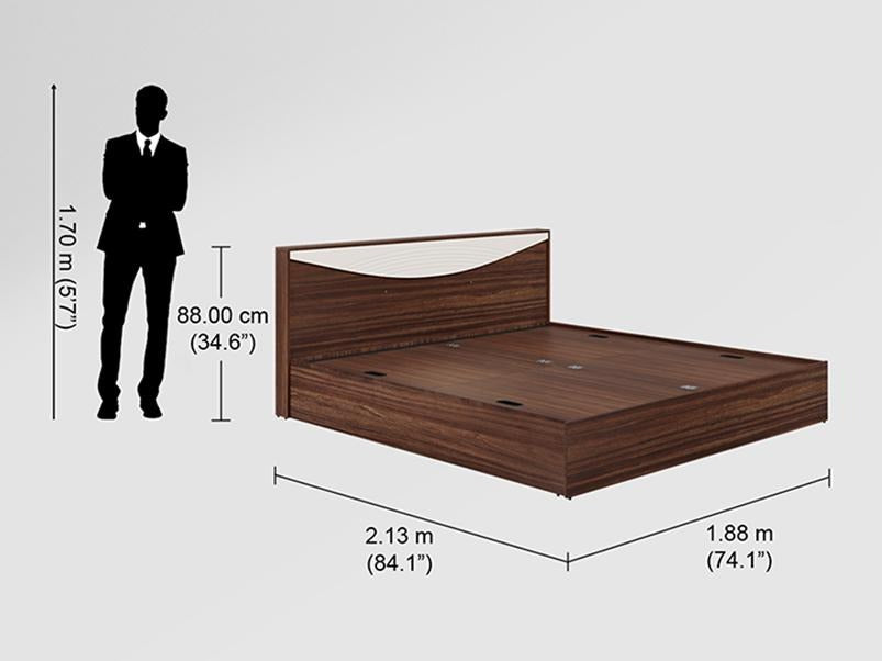 Allura V2 King Size Engineered Wood Bed with Box Storage