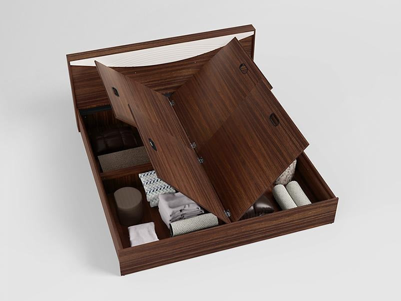 Allura V2 King Size Engineered Wood Bed with Box Storage