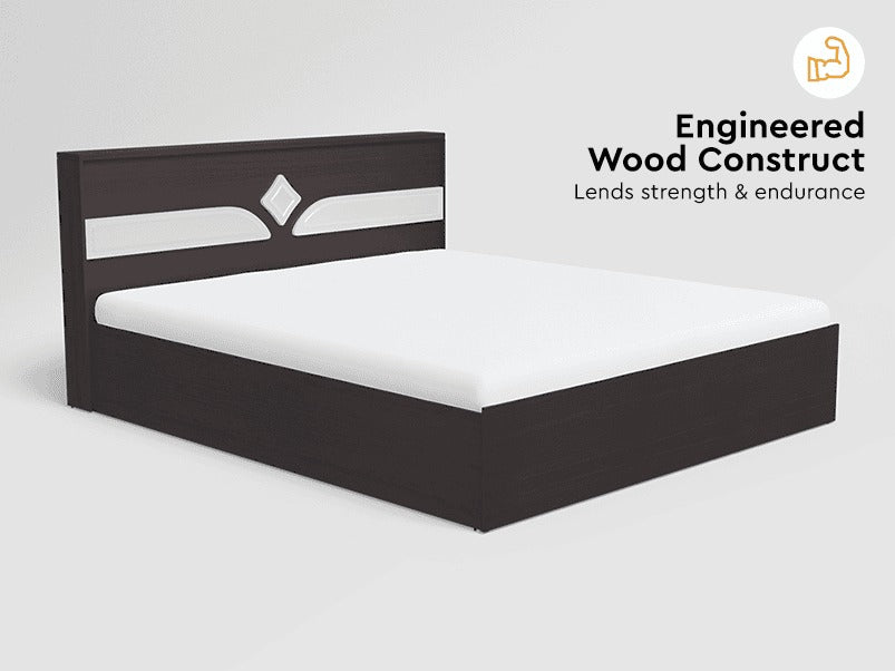 Astra V2 Queen Size Engineered Wood Bed with Pullout Storage