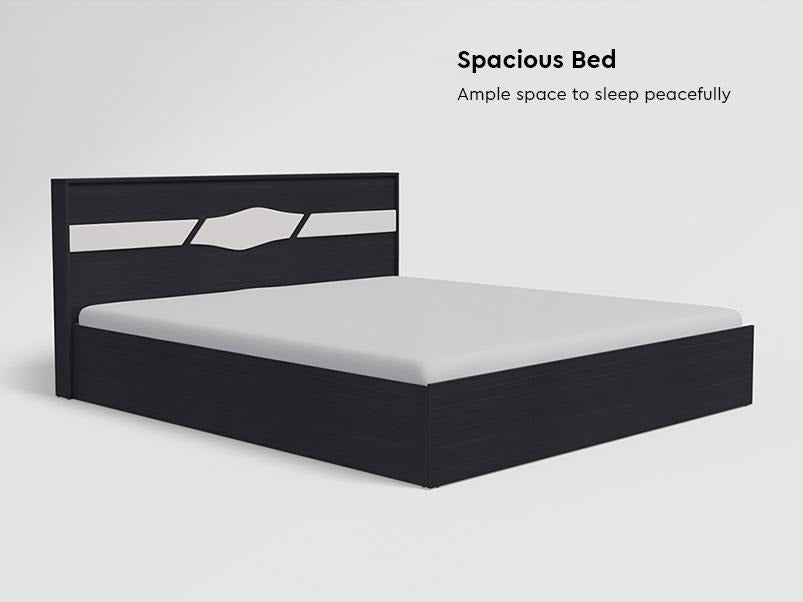 Arcadia V2 King Size Engineered Wood Bed with Half Hydraulic Storage