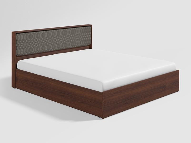 Eden V2 Queen Size Bed with Upholstered Headboard and Pullout Storage
