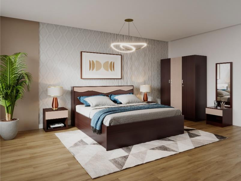 Vurv V2 King Size Engineered Wood Bed With Box Storage