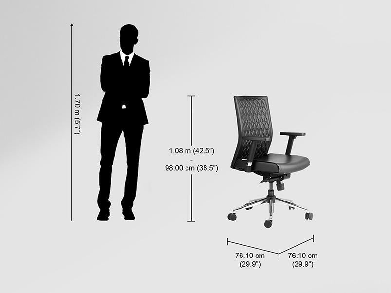 Elite Mid Back Leatherette Ergonomic Office Chair