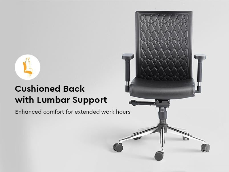 Elite Mid Back Leatherette Ergonomic Office Chair