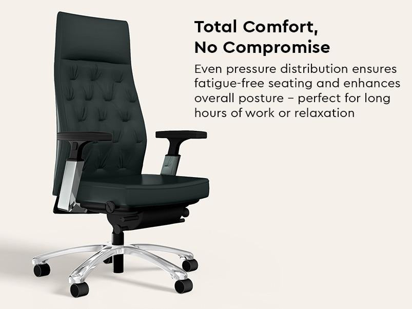Posture Perfect High Back Leather Executive Ergonomic Revolving Chair