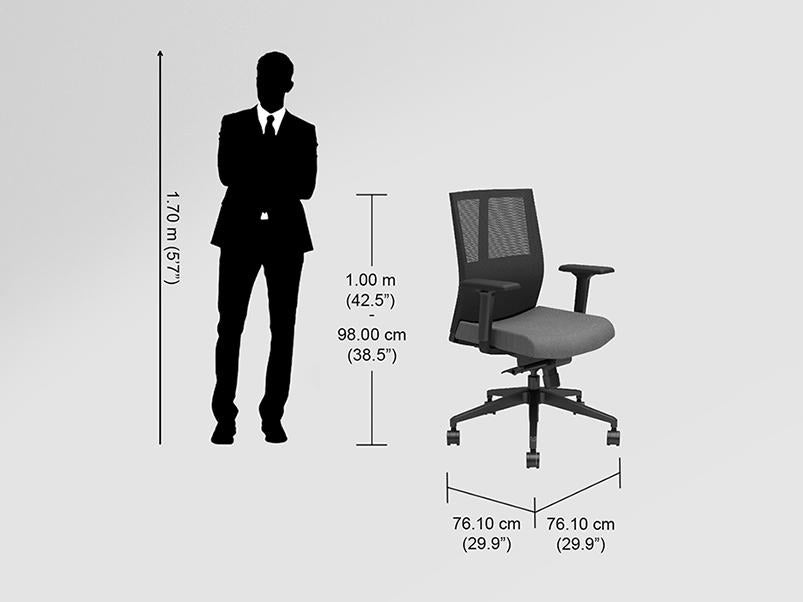 Cross Full Back Knitted Fabric Ergonomic Office Chair