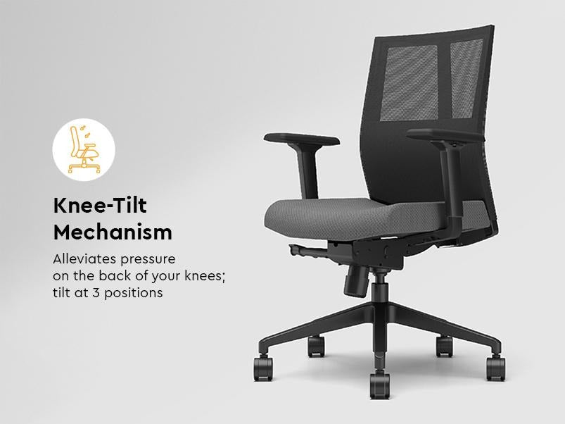 Cross Full Back Knitted Fabric Ergonomic Office Chair