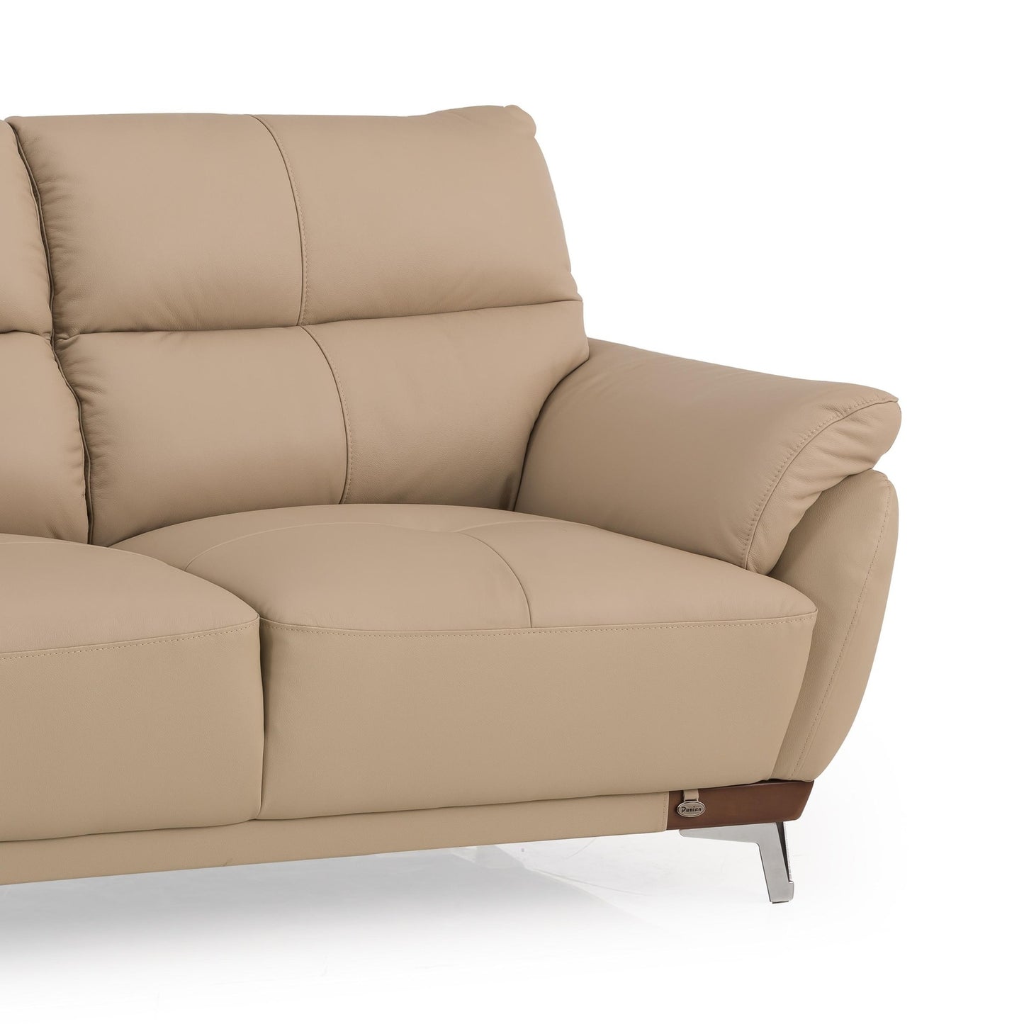 Perry Leather 3 Seater Sofa