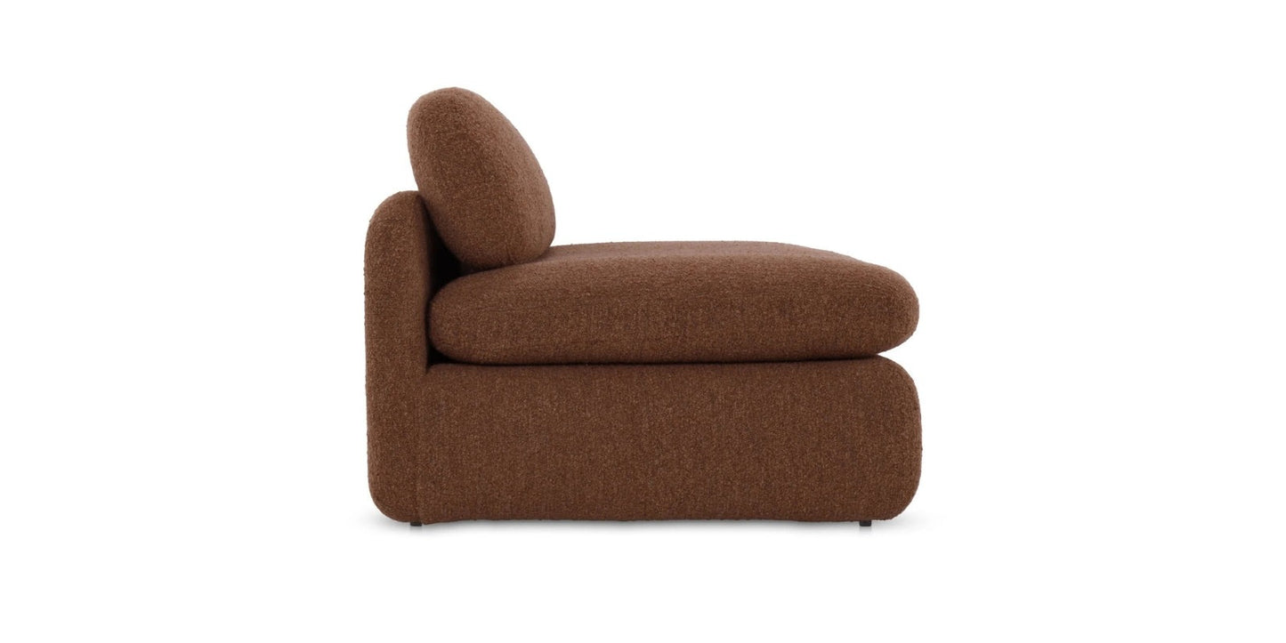Soren Boucle Fabric 3 Seater Sofa In Bringo Brown Colour