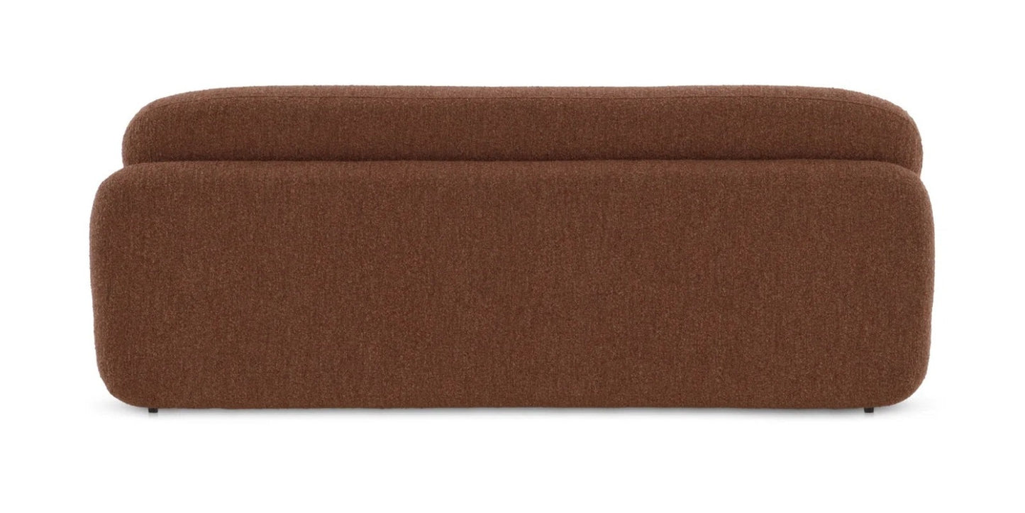 Soren Boucle Fabric 3 Seater Sofa In Bringo Brown Colour