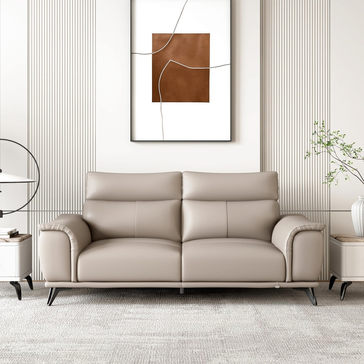 Coleman Leather 3 Seater Sofa