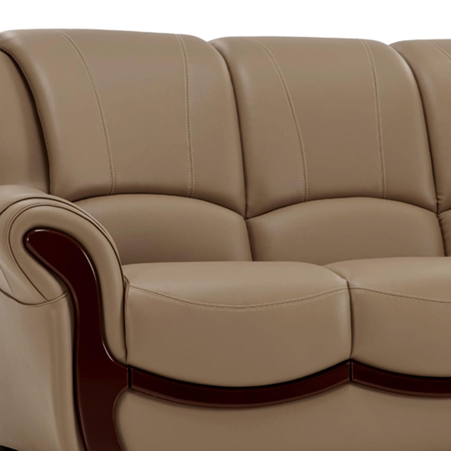 Blos Leatherette 3 Seater Sofa