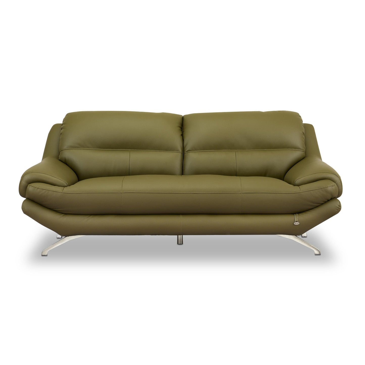 Clarkson Leatherette 3 Seater Sofa in Olive Green