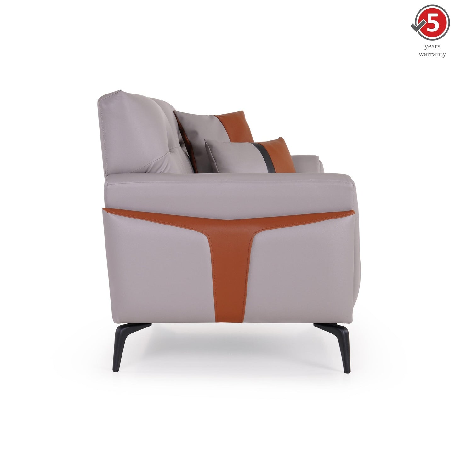 Jonas Leatherette 3 Seater Sofa
