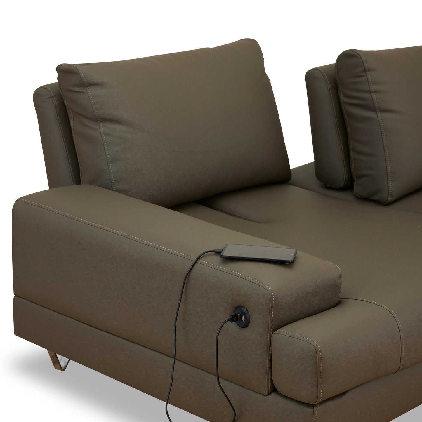 Benjamin Leatherette 3 Seater Sofa