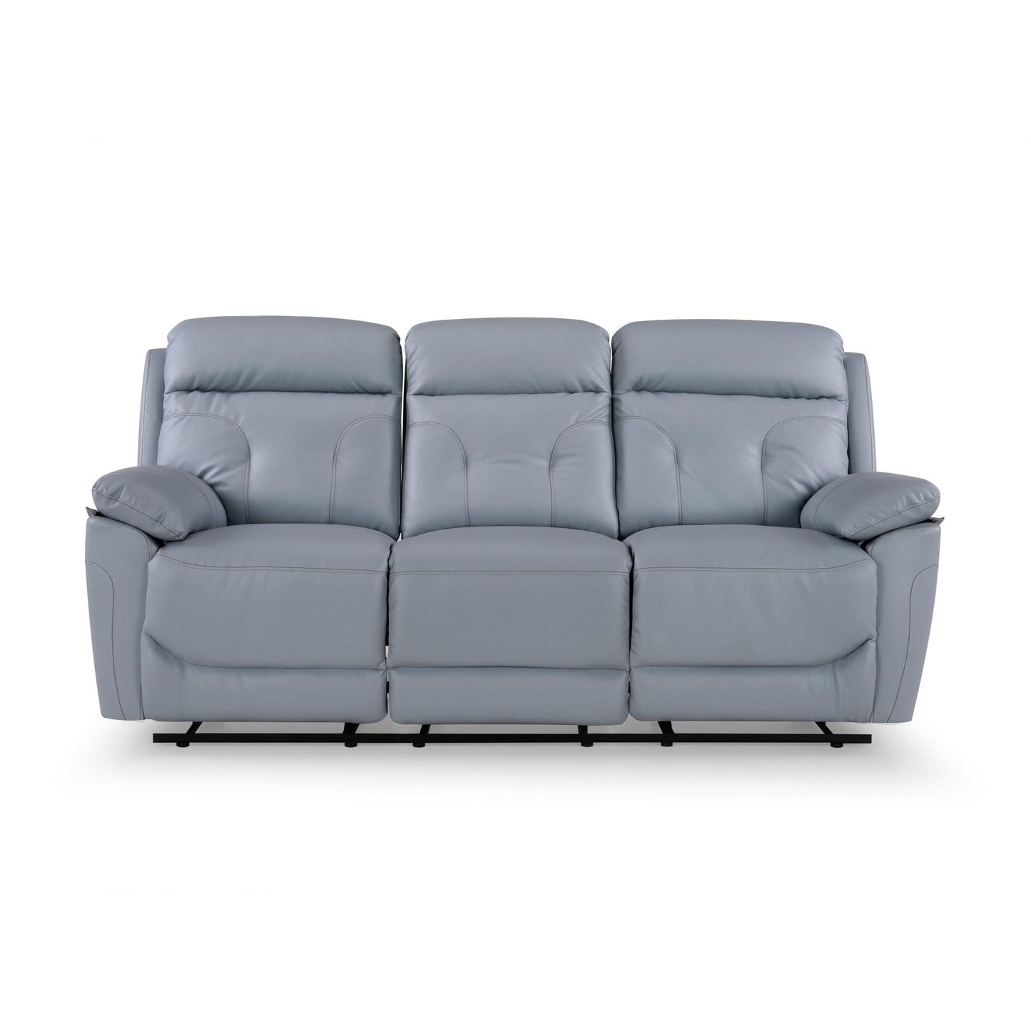 Alisio Leatherette 3 Seater Manual Reclining Sofa