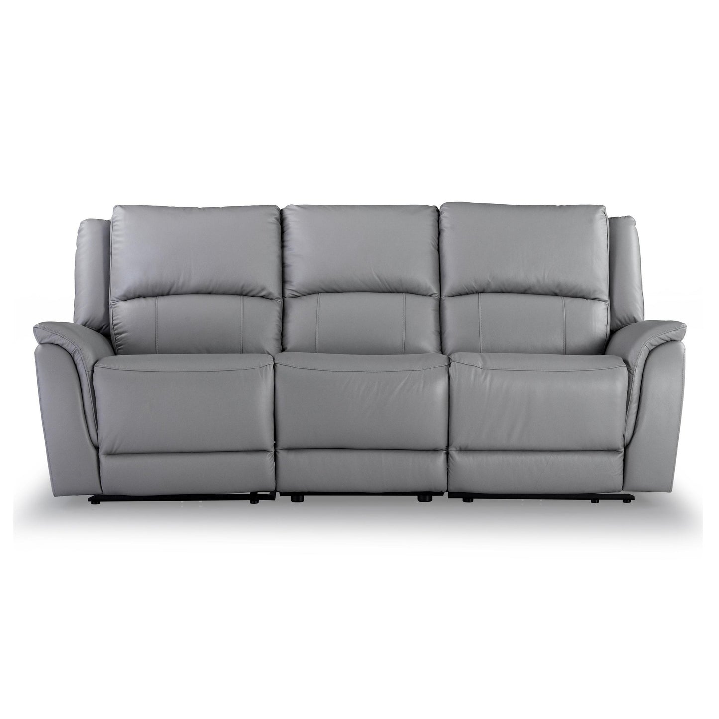 Meredith Leather 3 Seater Power Recliner with Charging Ports