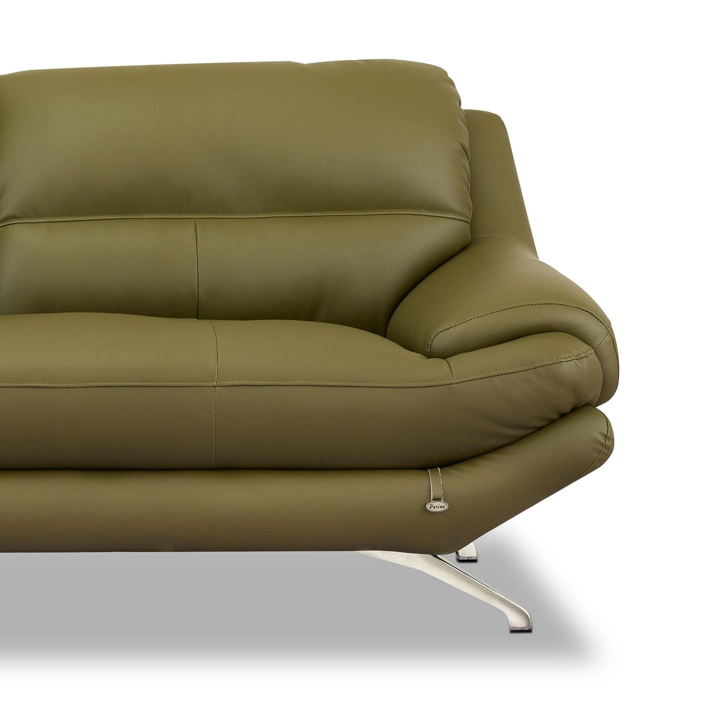 Clarkson Leatherette 3 Seater Sofa in Olive Green