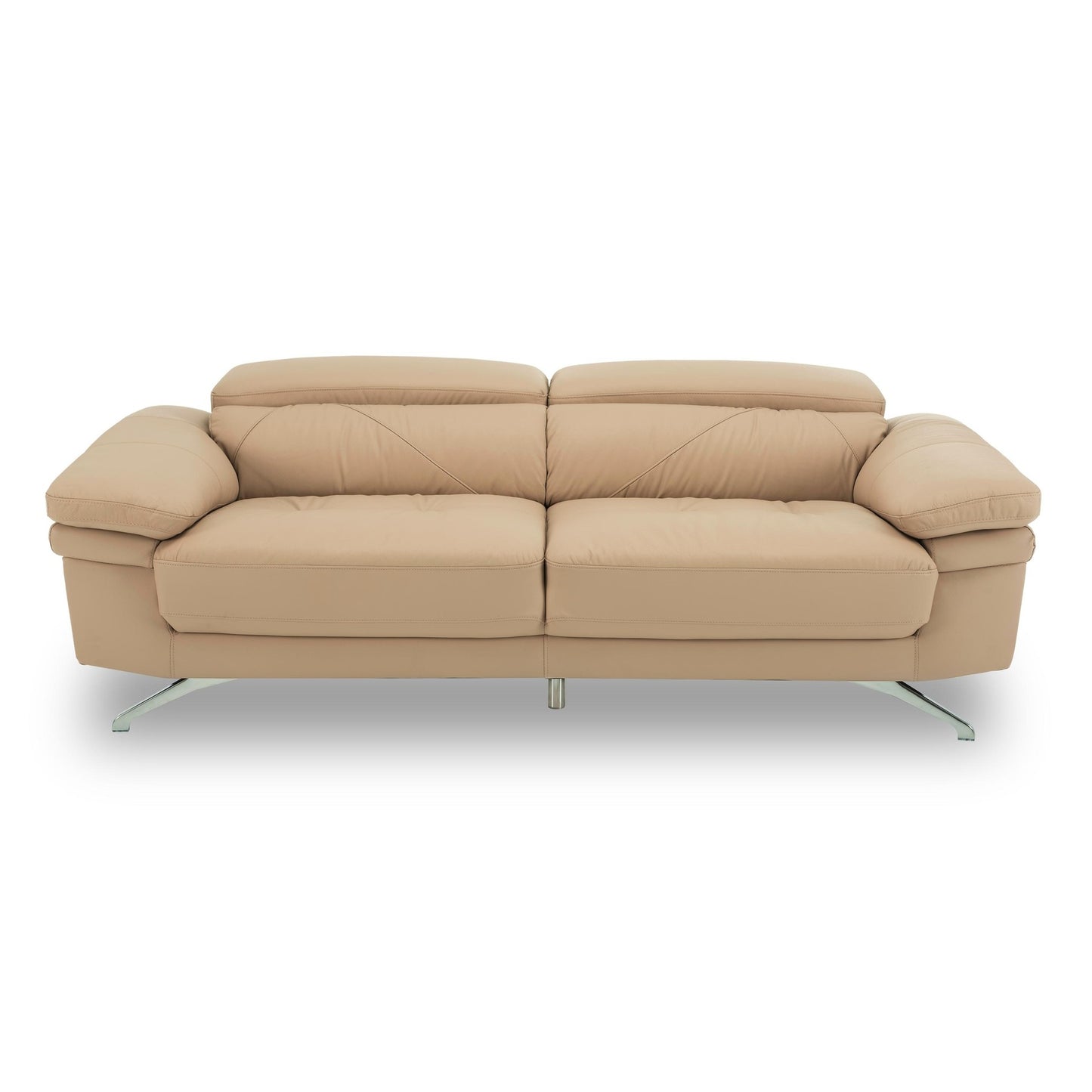 Philly Leather 3 Seater Sofa with Adjustable Headrest
