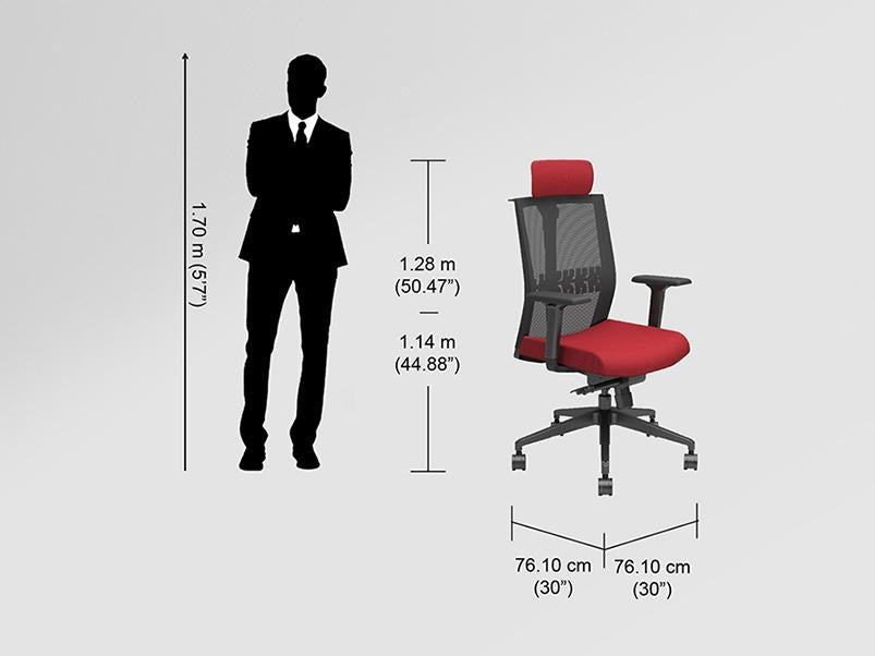 Aero High Back Knitted Fabric Ergonomic Office Chair