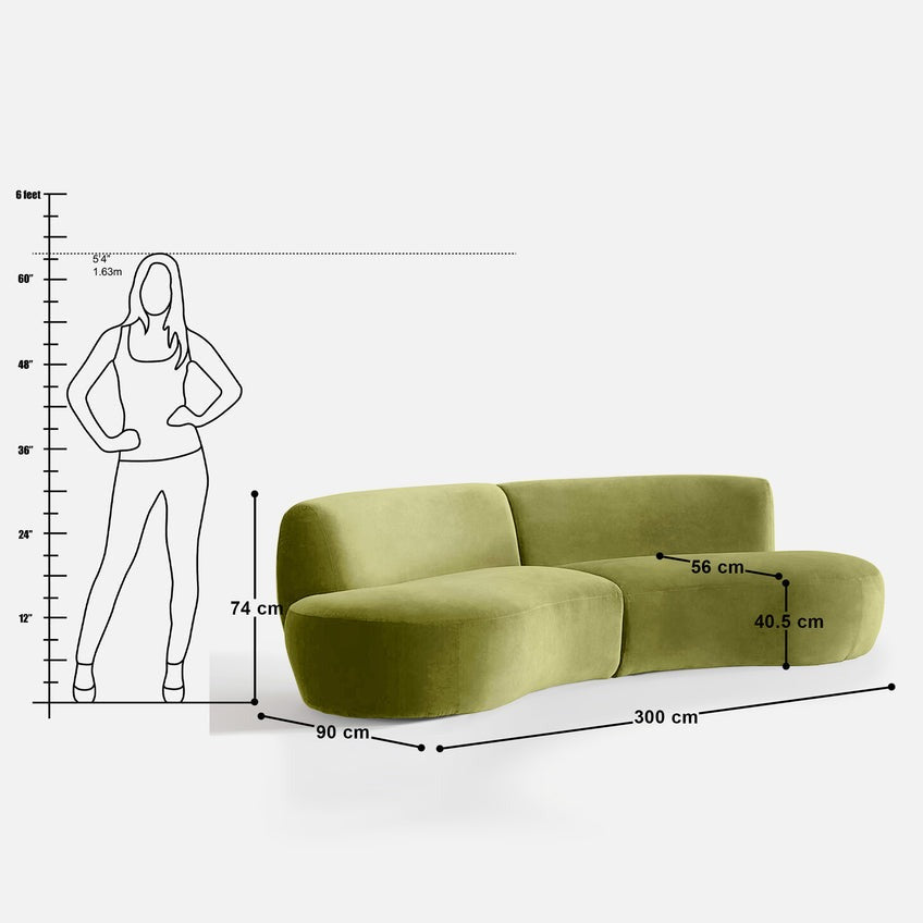 Celeste Sectional 3 Seater Sofa